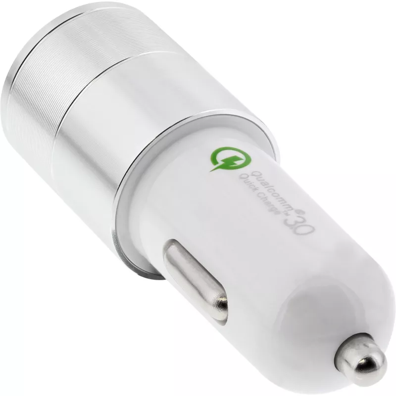 InLine USB-autolaturi verkkovirtasovitin Quick Charge 3.0, valkoinen