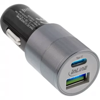 InLine USB-autolaturi virtalähde Quick Charge 3.0, musta