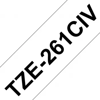 Brother TZE261CIV merkintänauha musta valkoisella