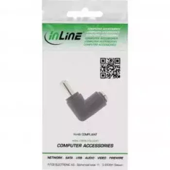 InLine DC-adapteri 5,5x2,1 mm DC-uros/naaras kulma universaali musta
