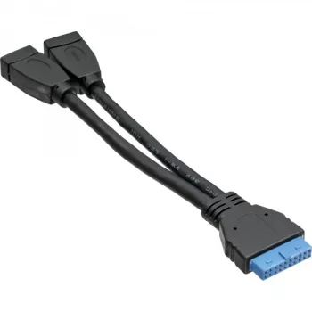 InLine USB 3.0 -adapterikaapeli sisäinen 2x USB Type-A naaras / emolevyn header