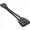 InLine USB 3.0 -adapterikaapeli sisäinen 2x USB Type-A naaras / emolevyn header