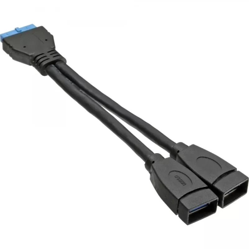 InLine USB 3.0 -adapterikaapeli sisäinen 2x USB Type-A naaras / emolevyn header