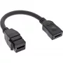 InLine HDMI Keystone -adapterikaapeli 4K/60Hz, HDMI A naaras/naaras, musta, 0,2m