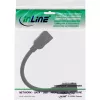 InLine HDMI Keystone -adapterikaapeli 4K/60Hz, HDMI A naaras/naaras, musta, 0,2m