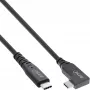 InLine USB4-kaapeli, USB-C, toispuoleisesti kulma, PD 240W, 8K60Hz, TPE, musta, 2m