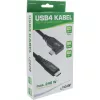 InLine USB4-kaapeli, USB-C, toispuolisesti kulmamallinen, PD 240W, 8K60Hz, TPE, musta, 1 m