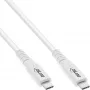 InLine USB4-kaapeli, USB-C-uros/uros, PD 240W, 8K60Hz, TPE, valkoinen, 2 m