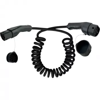 InLine EV-spiraalikaapeli sähköautolle 11 kW Type2, 3-vaiheinen, 5 m