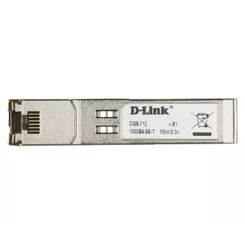 D-Link SFP 10/100/1000 BASE-T kupari-lähetin-vastaanotin, kupari, 1000 Mbit/s, SFP, T, TX, 100 m, Gigabit Ethernet