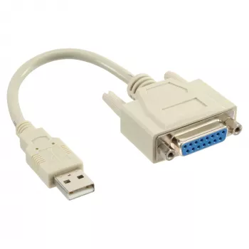USB-sovitinkaapeli USB Type A uros DB15 naaras InLine 33101