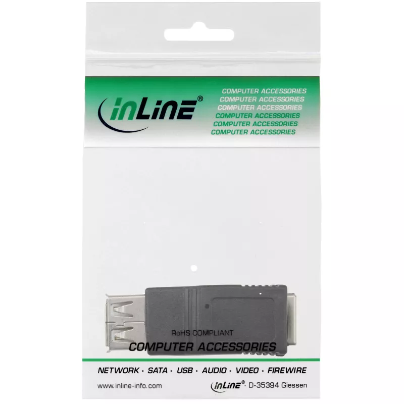 USB-sovitin 2.0 InLine 33300 tyyppi A naaras / tyyppi A naaras