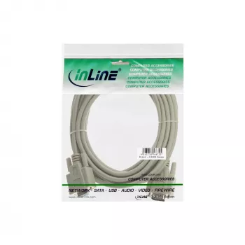 InLine VGA-kaapeli 15 HD uros/naaras beige 5 m