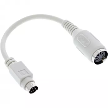 InLine näppäimistösovitinkaapeli 5-napainen DIN-naaras / PS/2-uros n. 10 cm