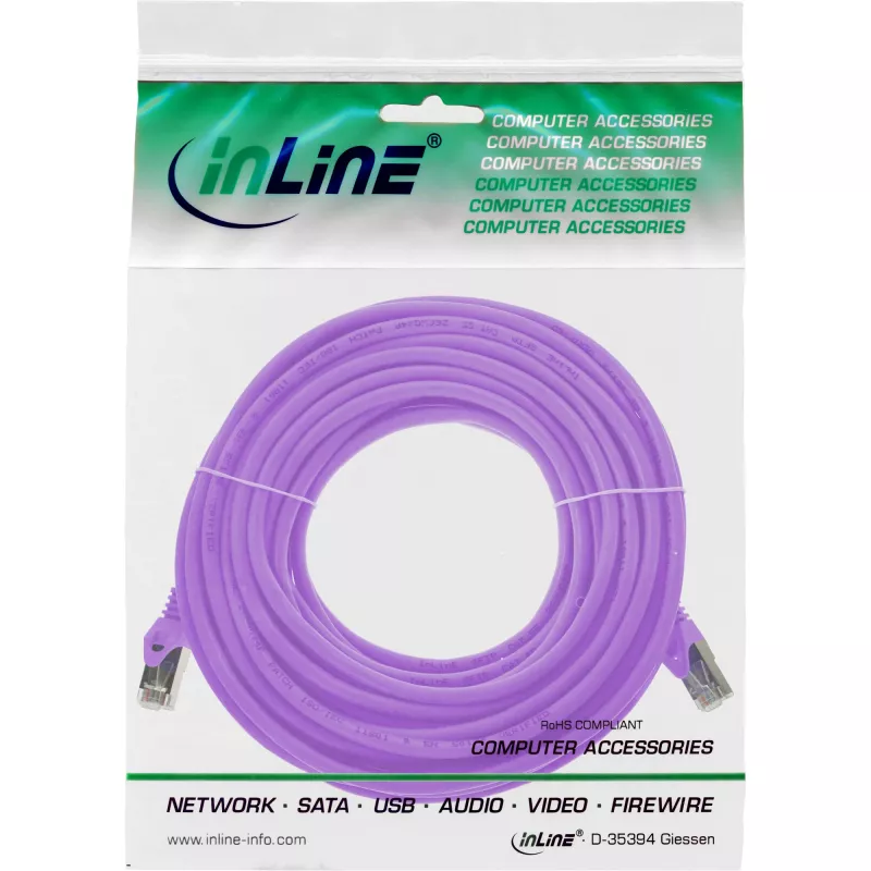 InLine patch-kaapeli SF/UTP Cat.5e violetti 10 m