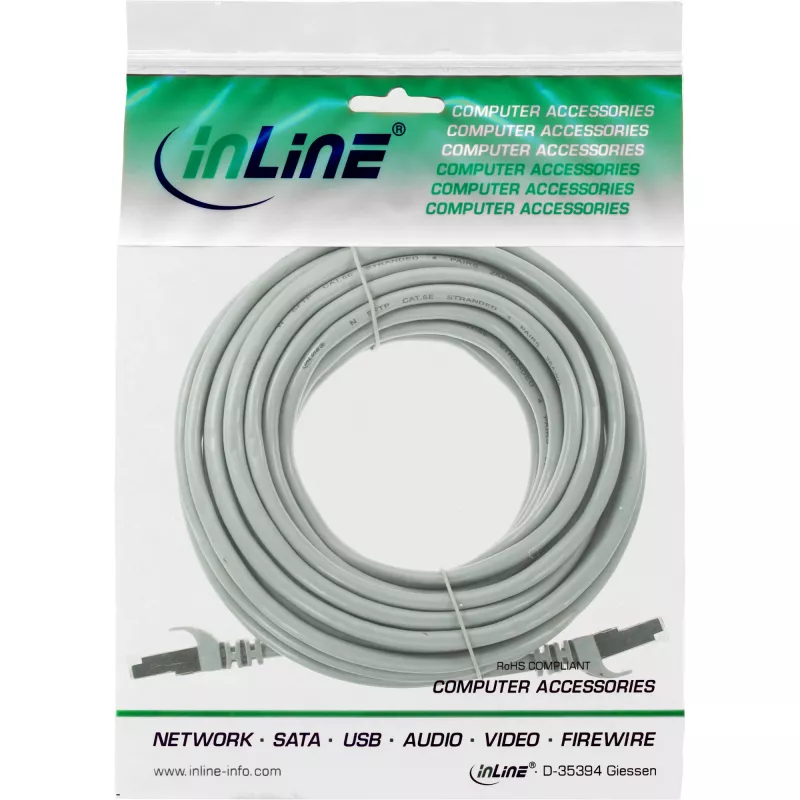InLine patch-kaapeli F/UTP Cat.5e harmaa 7,5 m