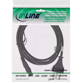 InLine virtakaapeli kannettavaan Sveitsi 3-pin-naaras 2 m
