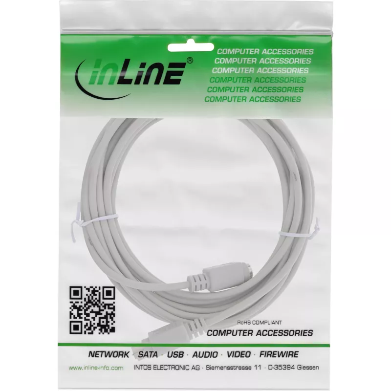 InLine PS/2 -jatkokaapeli uros / naaras 5 m