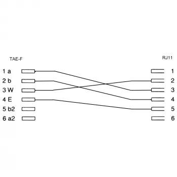 InLine TAE-F -adapteri TAE-F-uros / RJ11-naaras