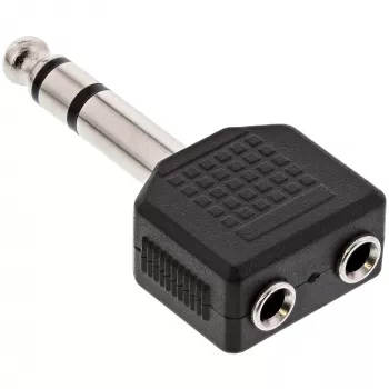 InLine audioadapteri 6,3 mm stereoplugi uros / 2x 3,5 mm stereoplugi naaras