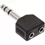 InLine audioadapteri 6,3 mm stereoplugi uros / 2x 3,5 mm stereoplugi naaras