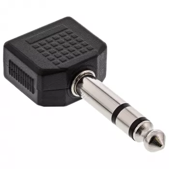InLine audioadapteri 6,3 mm stereoplugi uros / 2x 3,5 mm stereoplugi naaras