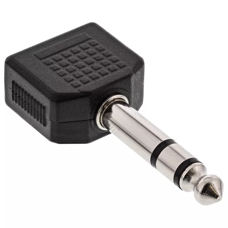 InLine audioadapteri 6,3 mm stereoplugi uros / 2x 3,5 mm stereoplugi naaras