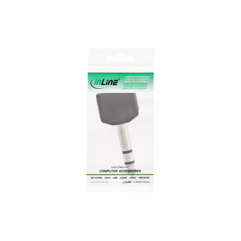 InLine audioadapteri 6,3 mm stereoplugi uros / 2x 3,5 mm stereoplugi naaras