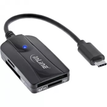 InLine kortinlukija USB 3.1 USB-C, SD/SDHC/SDXC, microSD, UHS-II-yhteensopiva
