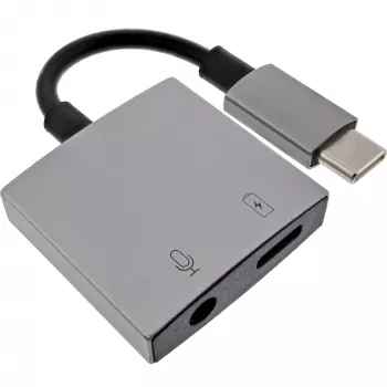 InLine USB-C-audioadapterikaapeli, USB-C - 3,5 mm plugi + PD 30 W