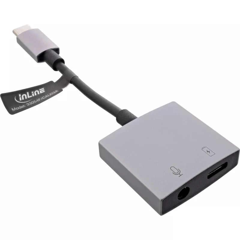 InLine USB-C-audioadapterikaapeli, USB-C - 3,5 mm plugi + PD 30 W