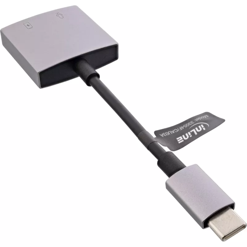 InLine USB-C-audioadapterikaapeli, USB-C - 3,5 mm plugi + PD 30 W