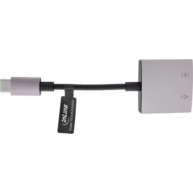 InLine USB-C-audioadapterikaapeli, USB-C - 3,5 mm plugi + PD 30 W