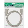 InLine Nollamodeemikaapeli, DB9 naaras/naaras, klipsattu, beige, 3 m