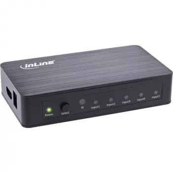 InLine HDMI-kytkin 5-porttia 4K2K@60Hz HDCP 2.2 musta
