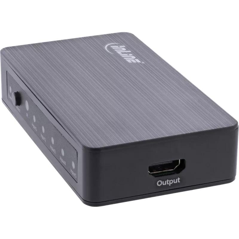 InLine HDMI-kytkin 5-porttia 4K2K@60Hz HDCP 2.2 musta