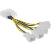 Virtasovitinkaapeli Molex InLine 33341A 0,05 m 4x tuuletinliitin