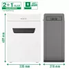 Leitz IQ Protect Premium 6M paperisilppuri 80950000, P5 mikrosilppu, 6 arkkia, 18 l, kosketusohjaus, valkoinen/harmaa