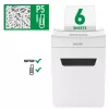 Leitz IQ Protect Premium 6M paperisilppuri 80950000, P5 mikrosilppu, 6 arkkia, 18 l, kosketusohjaus, valkoinen/harmaa