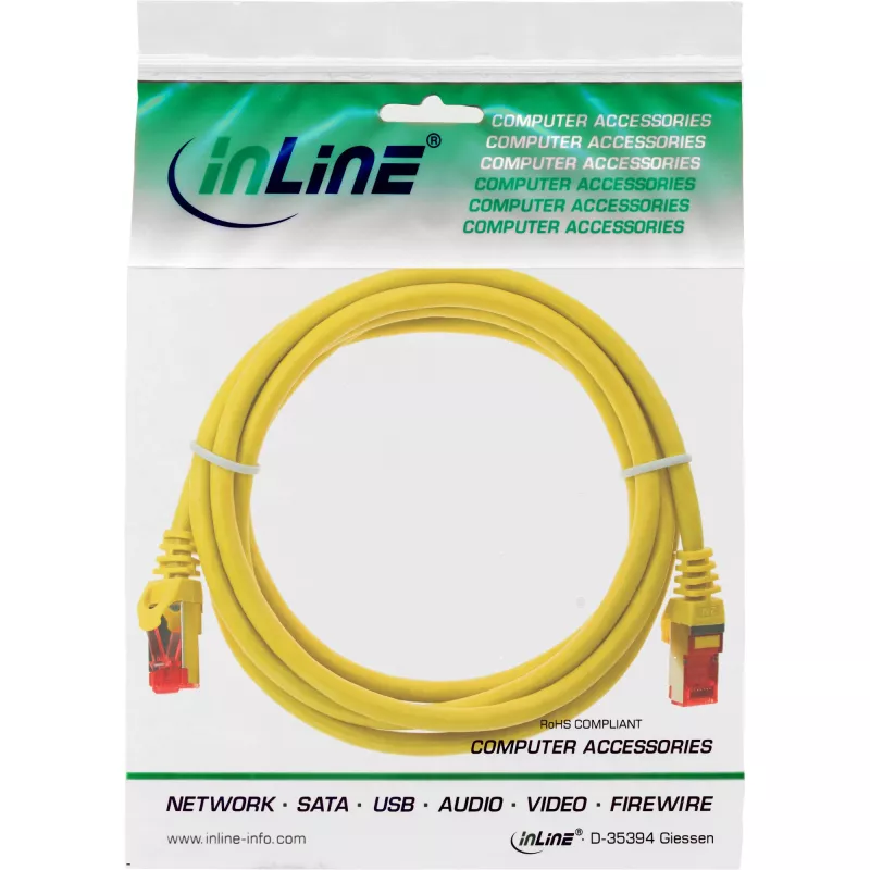 InLine patchkaapeli S/FTP PiMF Cat.6 250MHz PVC CCA keltainen 3 m