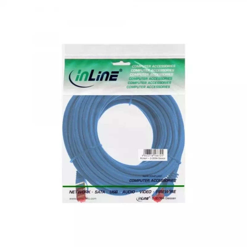 InLine verkkokaapeli S/FTP PiMF Cat.6 250MHz PVC CCA sininen 5m