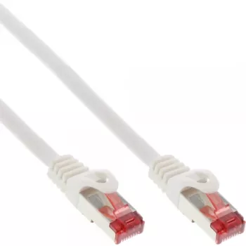 InLine verkkokaapeli S/FTP PiMF Cat.6 250MHz PVC CCA valkoinen 0,3m