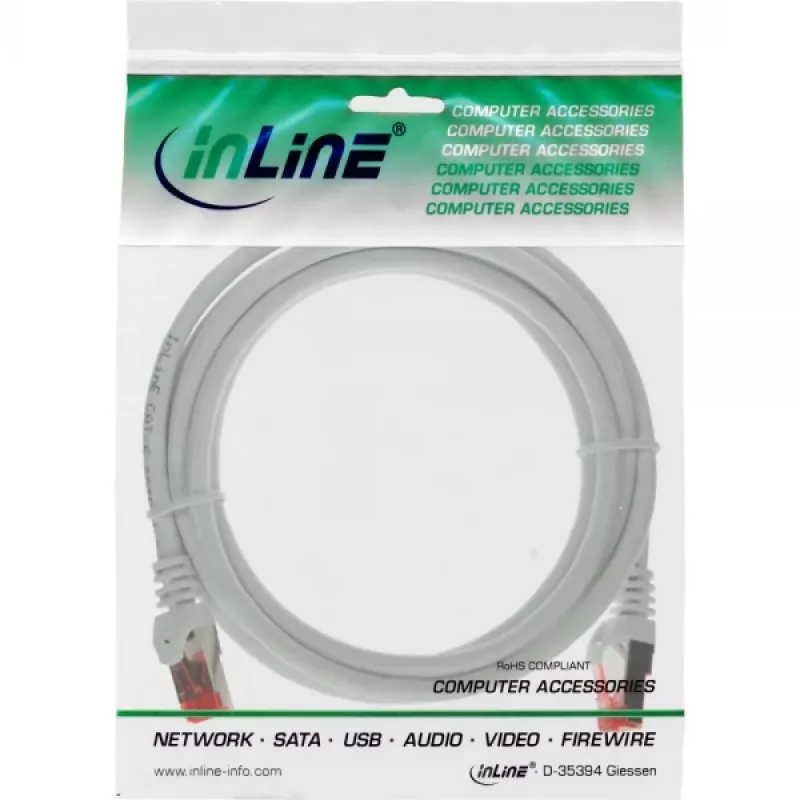 InLine verkkokaapeli S/FTP PiMF Cat.6 250MHz PVC CCA valkoinen 1,5m