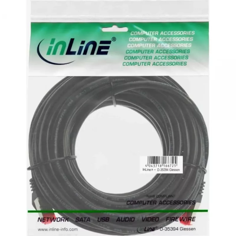 InLine verkkokaapeli S/FTP PiMF Cat.6 250MHz PVC CCA valkoinen 7,5m