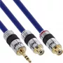 InLine audiokaapeli Premium 2x RCA naaras / 3,5 mm uros kullattu 0,25 m