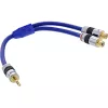 InLine audiokaapeli Premium 2x RCA naaras / 3,5 mm uros kullattu 0,25 m