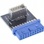 InLine USB 3.0 - USB 3.1 etupaneeli Key-B -adapteri sisäinen monivärinen