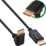 InLine DisplayPort 1.4 -kaapeli, 8K4K, kulma, musta/kulta, 5 m