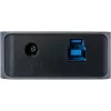 InLine USB 3.2 Gen.1 -keskitin, 7 porttia, kytkimellä, alumiini, harmaa, virtalähteen kanssa
