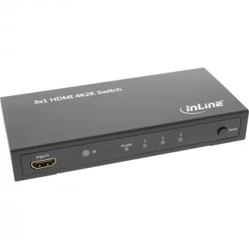 InLine HDMI-kytkin 3 IN / 1 OUT -signaali 4K2K 3D HD Audio